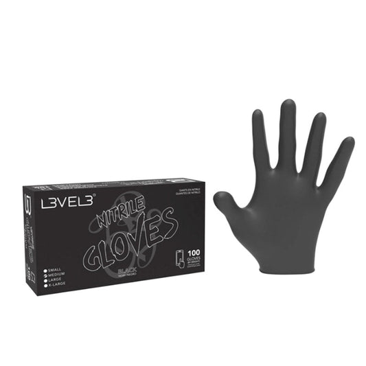 Level3 Black Nitrile Gloves image 0