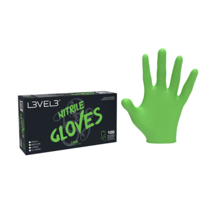 Level3 Green Nitrile Gloves image 0