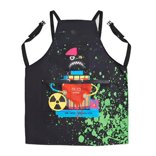 StyleCraft Barber + Stylist Apron - Radio Active Black