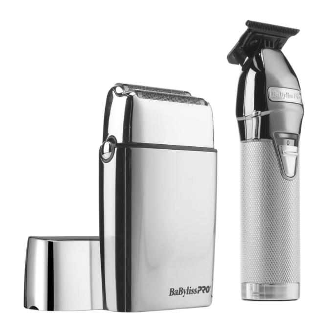 BaBylissPRO LimitedFX Silver Trimmer Double Foil Shaver