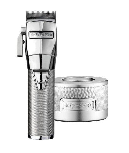 BaBylissPro Silver Skeleton Clipper & Charging Base image 0