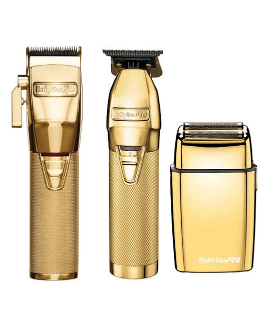 BaBylissPRO Gold Clipper Skeleton Trimmer and Double Shaver Trio image 0