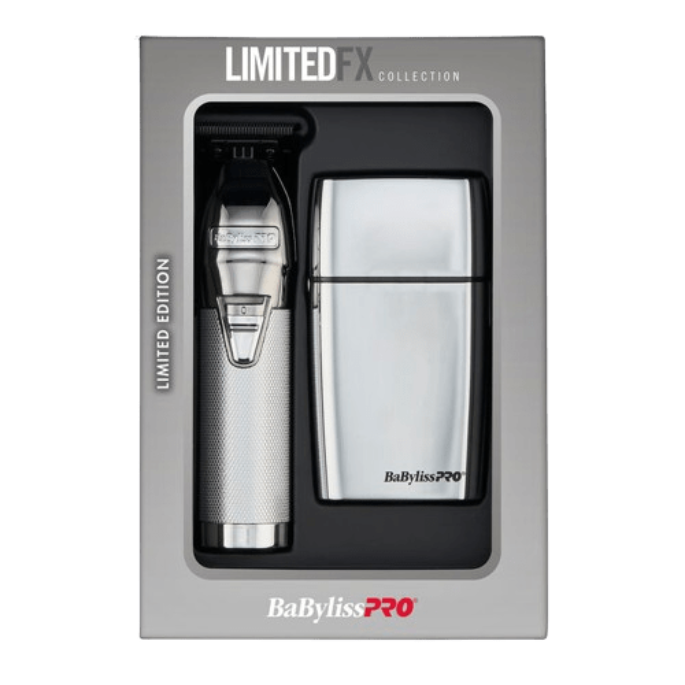 BaBylissPRO LimitedFX Silver Trimmer & Double Foil Shaver image 0