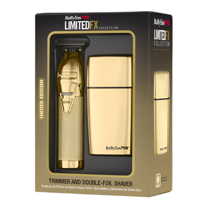 BaByliss LimitedFX Trimmer &amp; Double Foil Shaver Combo - Gold
