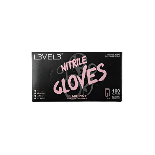 Level3 Nitrile Gloves - Pearl Pink