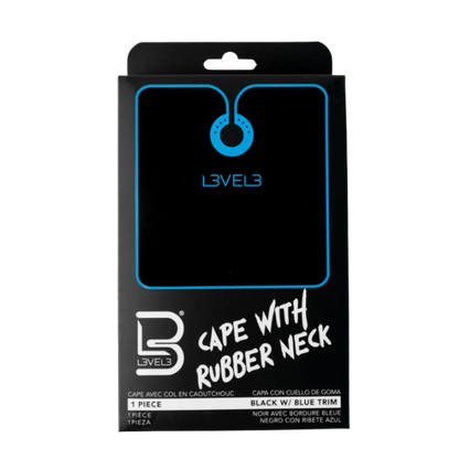 Level3 Rubber Neck Cutting Cape - Black w/ Blue Trim