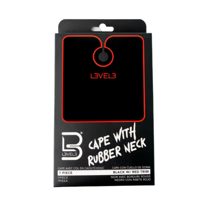 Level3 Rubber Neck Cutting Cape - Black/Red