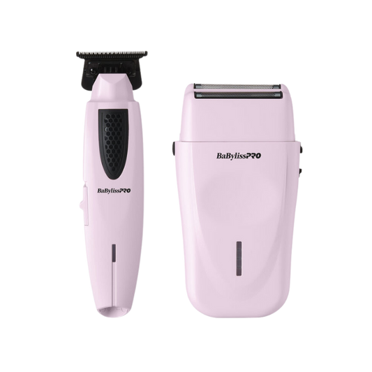BaBylissPRO LithiumFX+ Trimmer + Double Foil Shaver - Pink