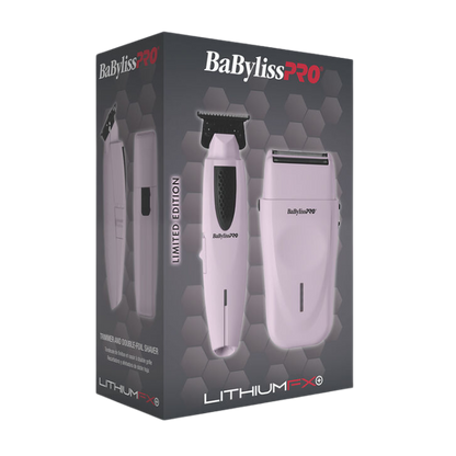 BaBylissPRO LithiumFX+ Trimmer + Double Foil Shaver - Pink
