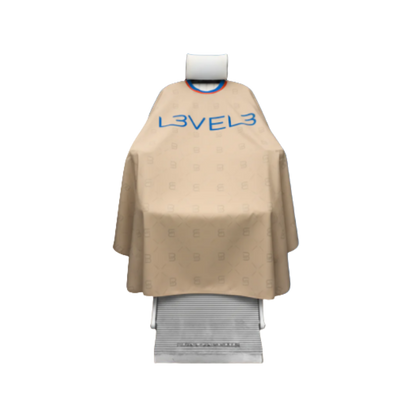 Level3 Rubber Neck Cutting Cape -Beige w/ Red Trim