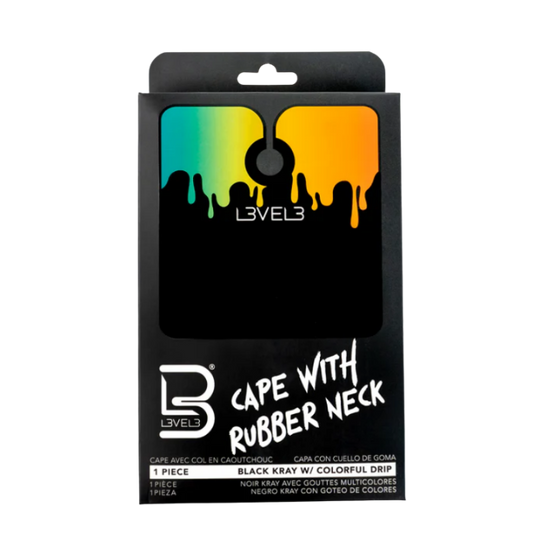 Level3 Rubber Neck Cutting Cape - Black w/ Color Drip