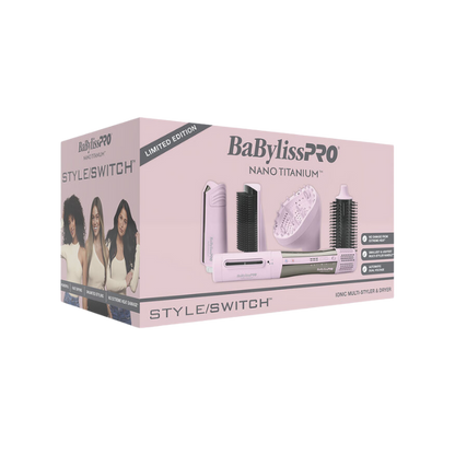 BaBylissPRO Nano Titanium StyleSwitch Multi-Styler + Dryer - Pink