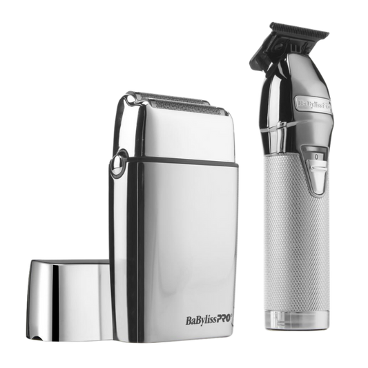 BaBylissPRO LimitedFX Silver Trimmer & Double Foil Shaver
