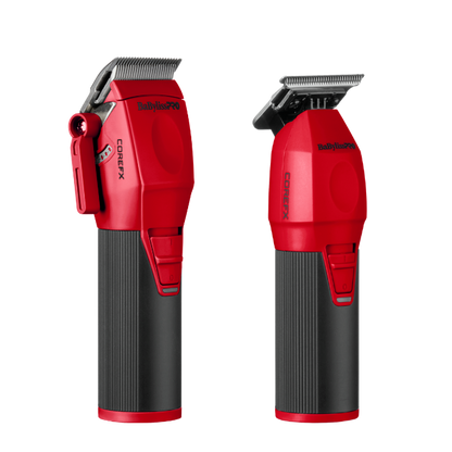 BaBylissPRO CoreFX Cordless Clipper & Trimmer Combo - Limited Edition Red