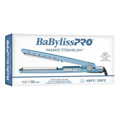 BabylissPro Nano Titanium Digital Iconic Flat Iron 1 1/4"