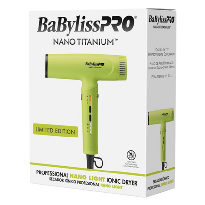BaBylissPRO Nano Titanium Ionic Dryer - Neon Yellow