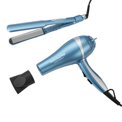 BaBylissPRO Nano Titanium Dryer + 1½" Ultra Thin Flat Iron