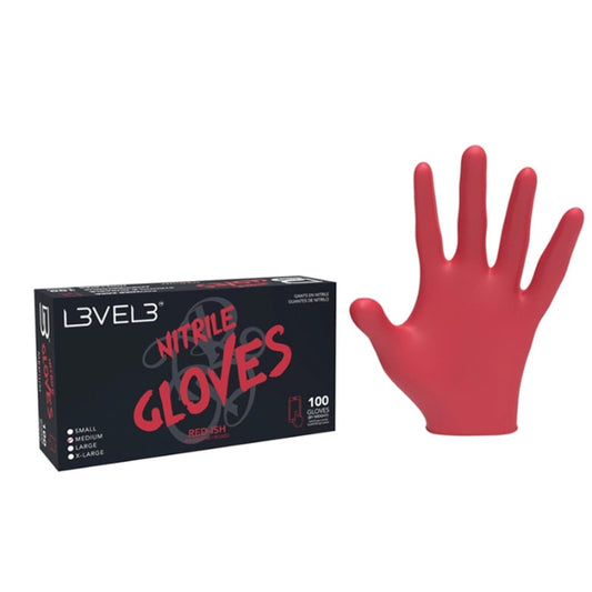 Level3 Red Nitrile Gloves image 0