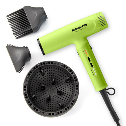 BaBylissPro Nano Titanium Ionic Dryer - Neon Yellow image 2