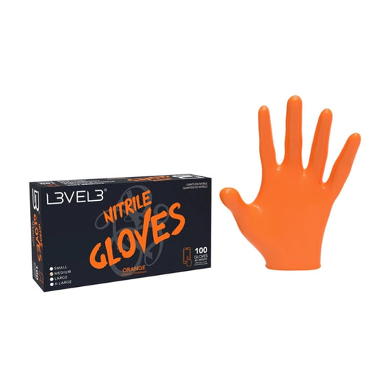 Level3 Orange Nitrile Gloves image 0