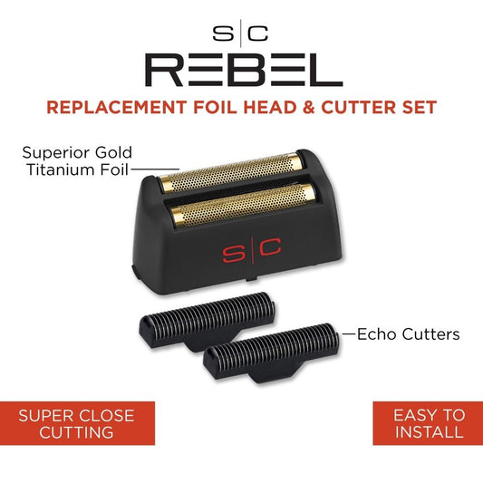 Gold Titanium Foil and Echo Cutters for Rebel Foil Shaver