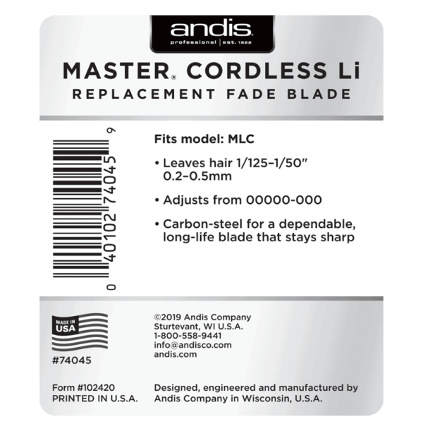 Master Cordless Li Replacement Fade Blade #74045 - Image 3